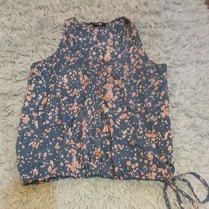Forever 21 Blue and Pink Splatter Tank Top